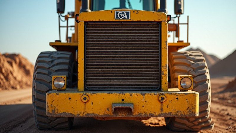 Earth moving equipment radiators